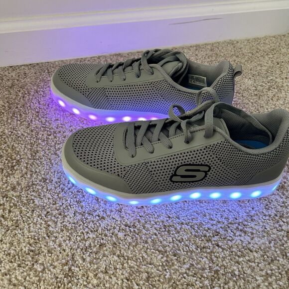 Sketchers Energy Lights Grey Circulux Multicolor Light Up Men’s Shoes Sz 7.5 - Picture 6 of 8